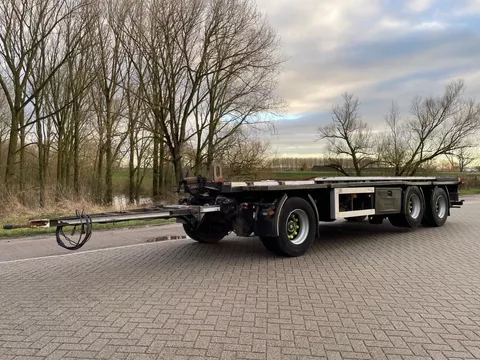 GS Meppel 3 asser container aanhanger | APK NIEUW | overzetter | led verlichting